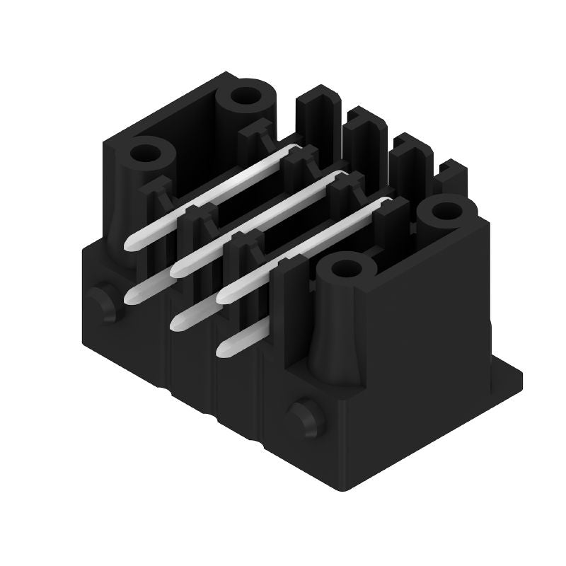 1041310000 - 3.81mm 6-Pole Male PCB Connector, 90° Elbow, Black (Pack of 50)