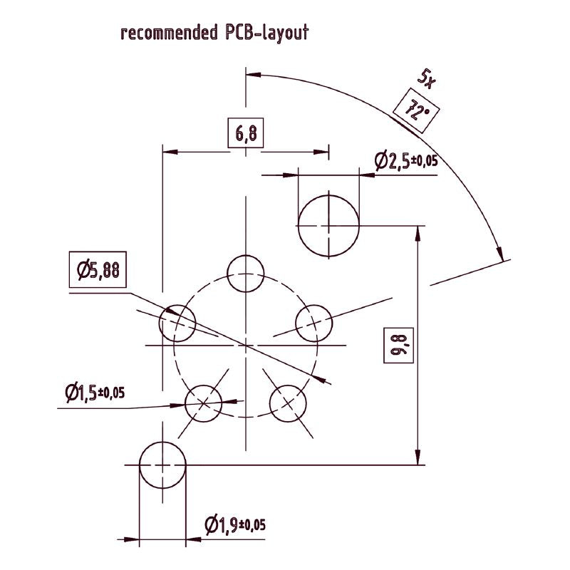 2530820000 - M12 L-Coded Connector, 5 Pole, IP67, 63V, 16A (Pack of 60)