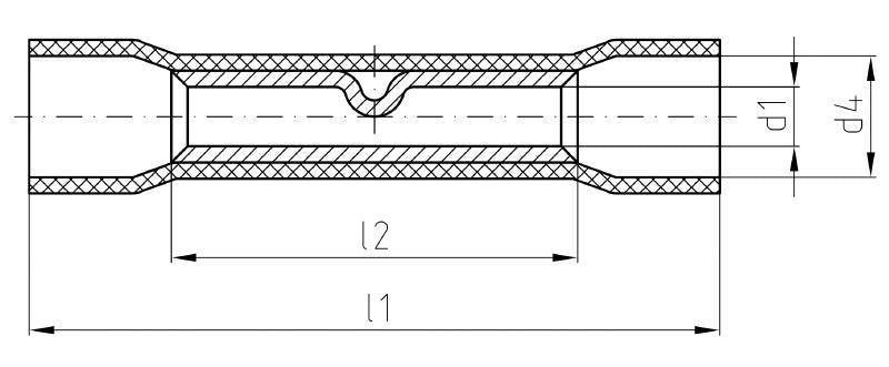 9200490000 - 24.5mm Red Insulated Connector for 0.5-1.5 mm² Conductors (Pack of 100)