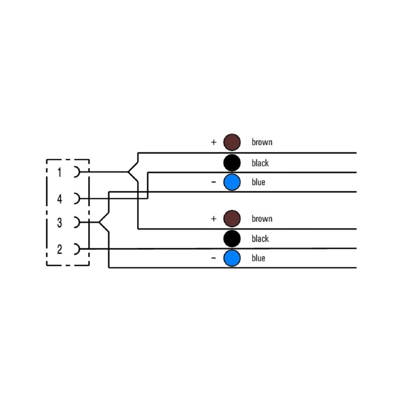 1106801000 - 10m PUR Sensor/Actuator Cable, 3-Pole, Twin Design