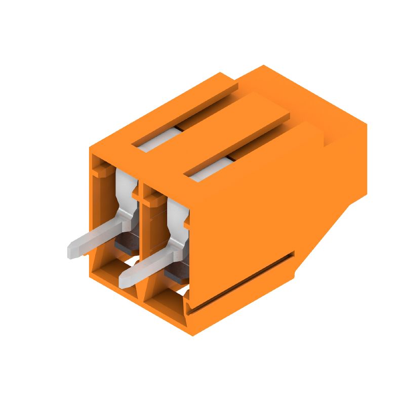 1934250000 - 5.08mm 2-Pole PCB Terminal, 90° Angle, Orange (Pack of 100)