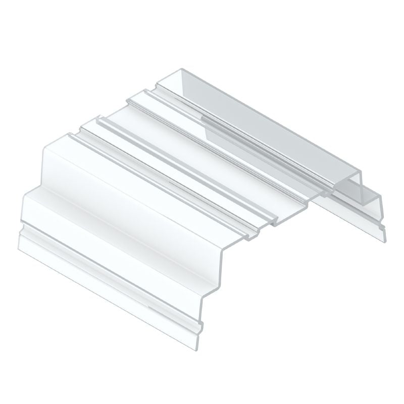 4169320000 - Durable 2000mm Transparent PVC Cover Profile for Versatile Use (Pack of 2)