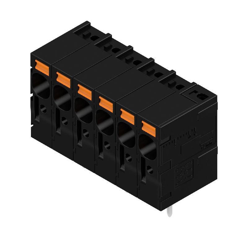 2473040000 - 6-Pole 7.5mm Terminal Block, Black Finish, PUSH IN Connection (Pack of 50)