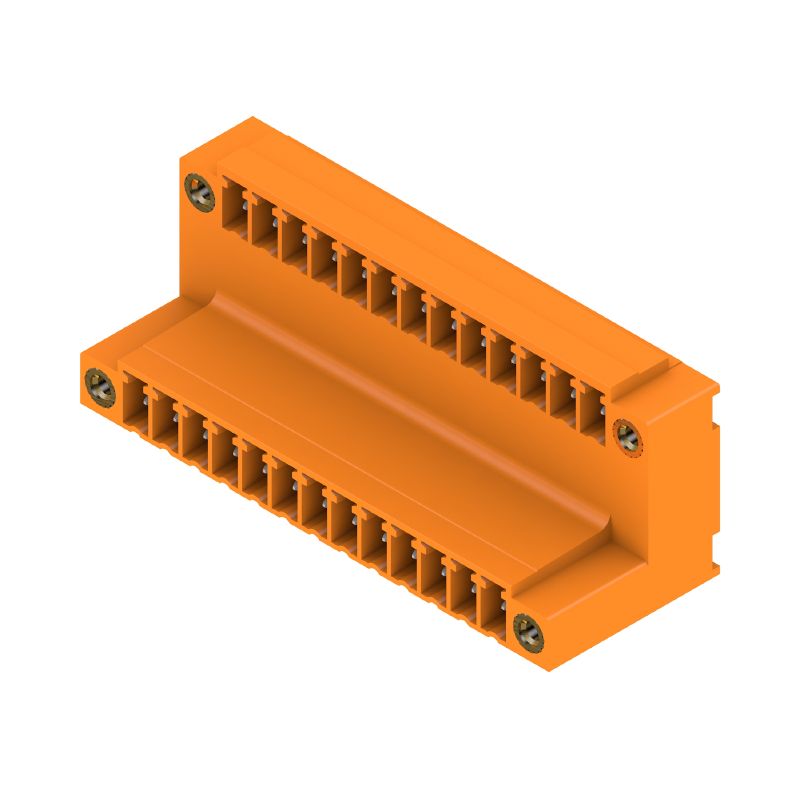 1032690000 - 26-Pole 3.81mm Male PCB Connector with Flange, Tinned Orange (Pack of 20)
