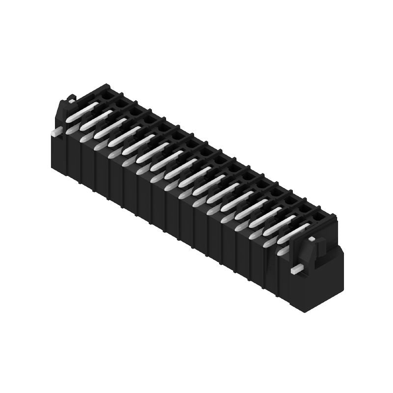 1290000000 - 32-Pole 3.50mm PCB Connector, 90° Angle, Tinned Black Finish (Pack of 24)