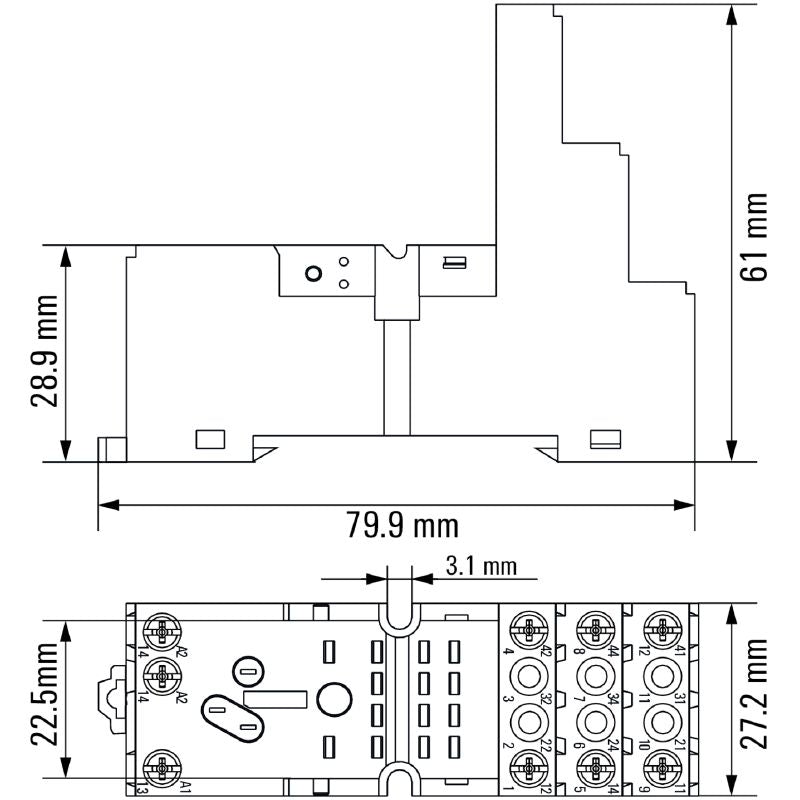 7760056263 - 12A SCM 2CO ECO Relay Socket with Screw Connections (Pack of 10)
