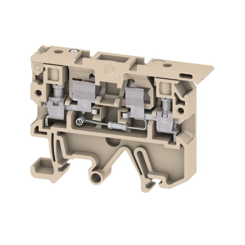 0222760000 - Beige 24VDC Screw Terminal Fuse, 2 Connections, 6.3A (Pack of 25)