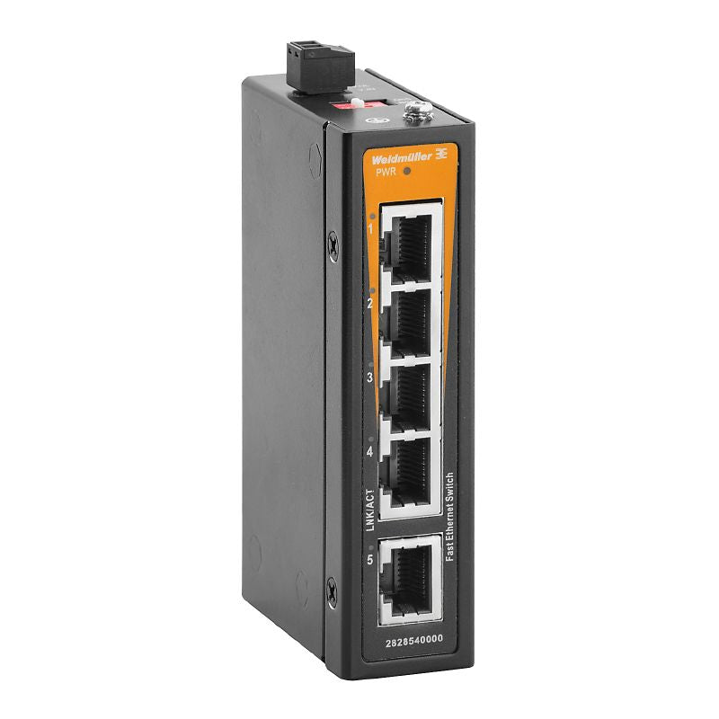 2828540000 - 5-Port Industrial Fast Ethernet Switch, IP40 Rated