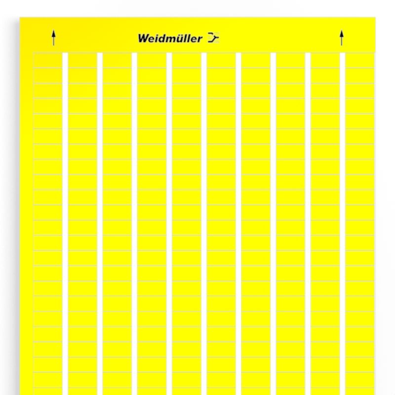1724151687 - Yellow Laser Marker 9x17.8mm, PVC-Free, Self-Adhesive (Pack of 10)