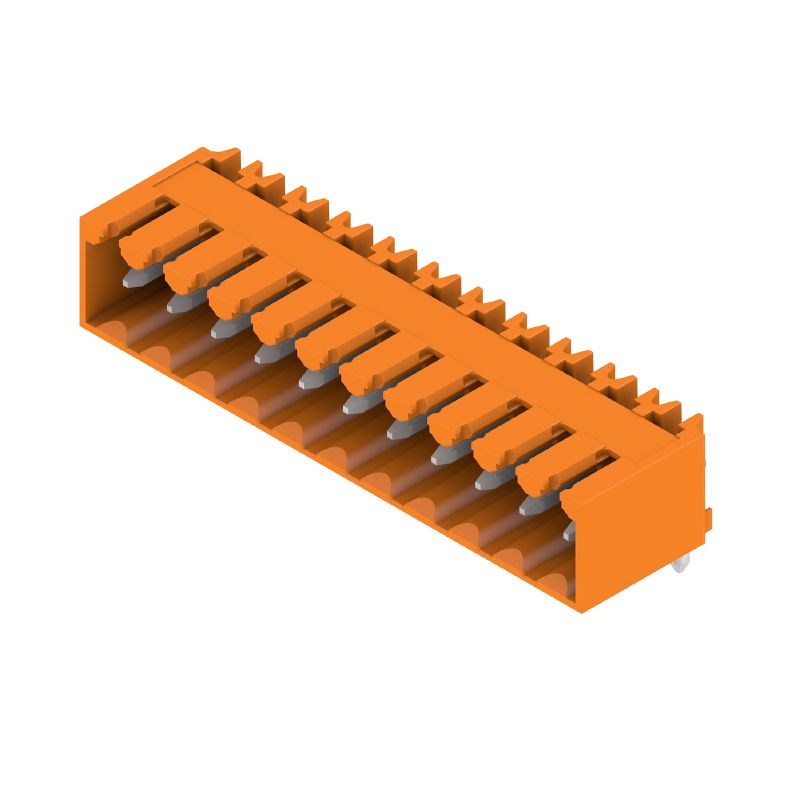 1605160000 - 11-Pole 3.5mm PCB Plug Connector, Tinned Orange (Pack of 50)