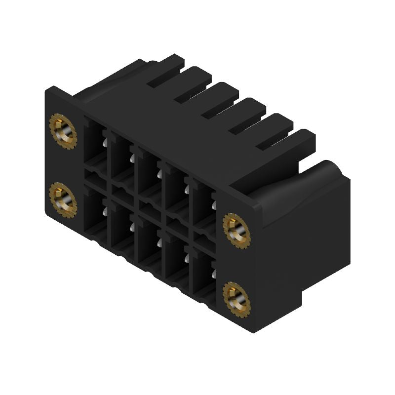 1041330000 - 3.81mm Black PCB Connector, 10-Pole, 90° Angle (Pack of 50)