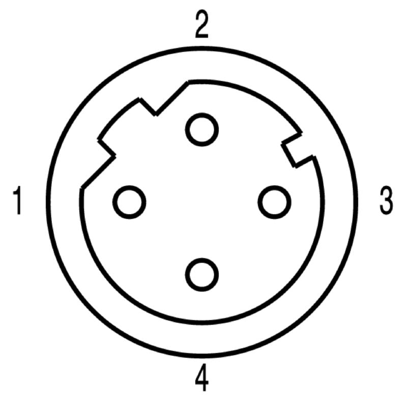 2422960000 - M12 4-Pole Plug Connector with D-Coded Housing (Pack of 25)