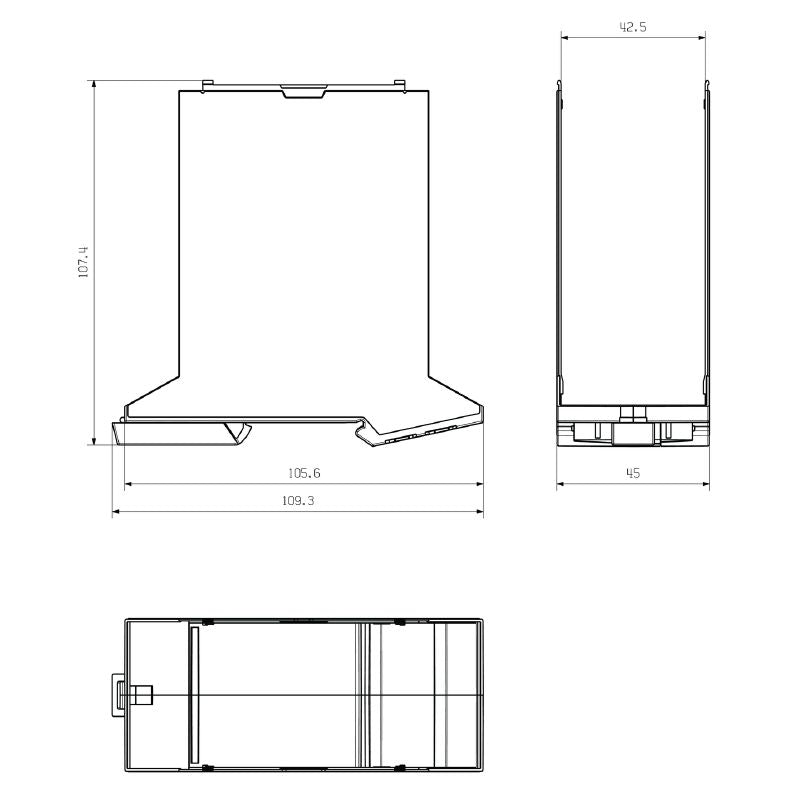1164710000 - Modular Graphite Grey Housing, 45mm, 12 Connectors Capacity (Pack of 6)