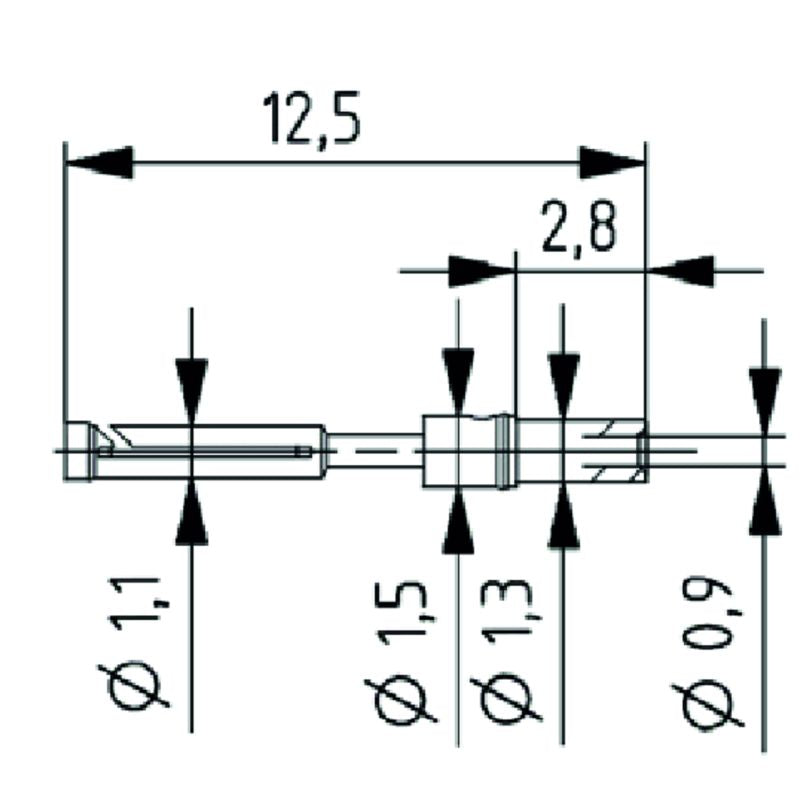 2673440000 - X-Coded Gold-Plated Contact Socket Connector for AWG 22-26 (Pack of 100)