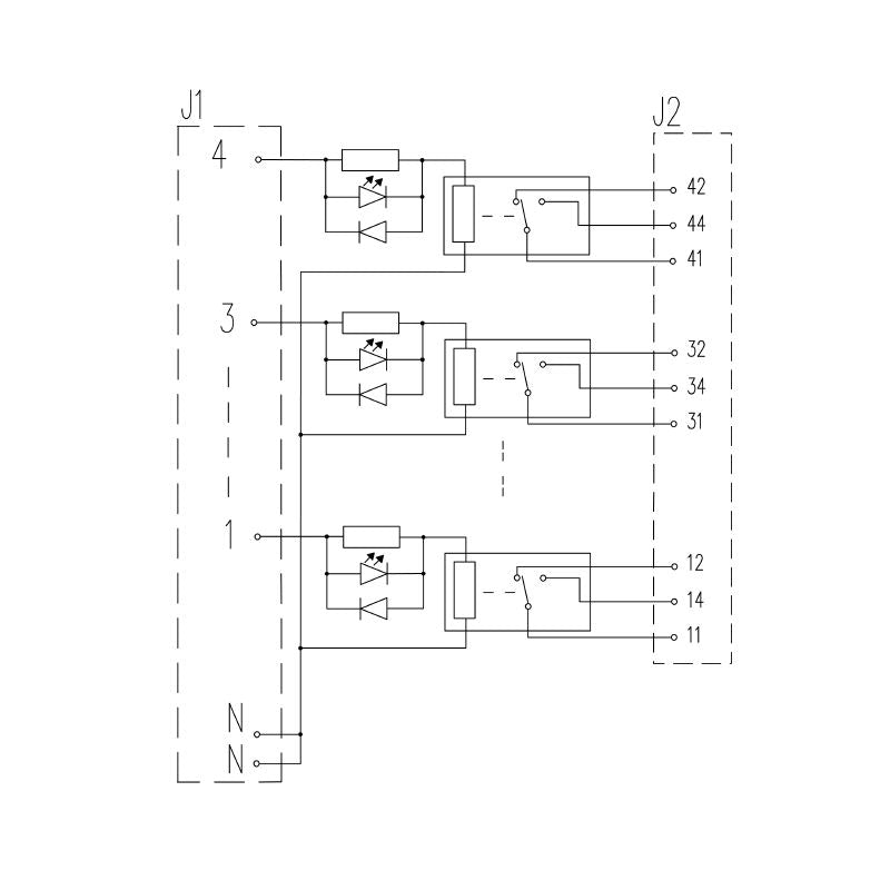 1447600000 - RSM-4 230VAC Relay with LED, Compact 66mm Depth