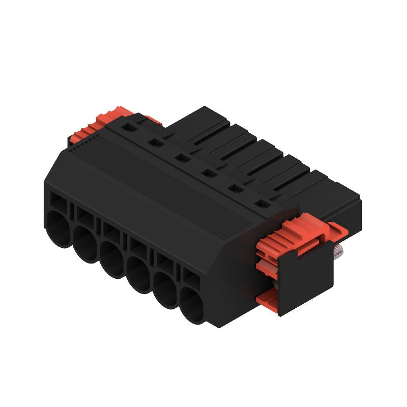 1124850000 - 7.62mm Male Plug Connector with 6 Poles, Push-In Mechanism (Pack of 25)