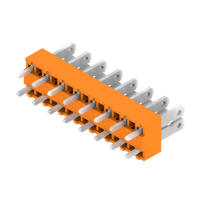 9500470000 - 3.5mm Solder Circuit Board Terminals, 8 Poles, Tinned Orange (Pack of 50)