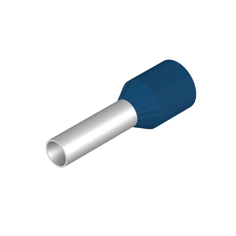 1333100000 - Blue Standard Wire-End Ferrule with Plastic Collar (Pack of 500)