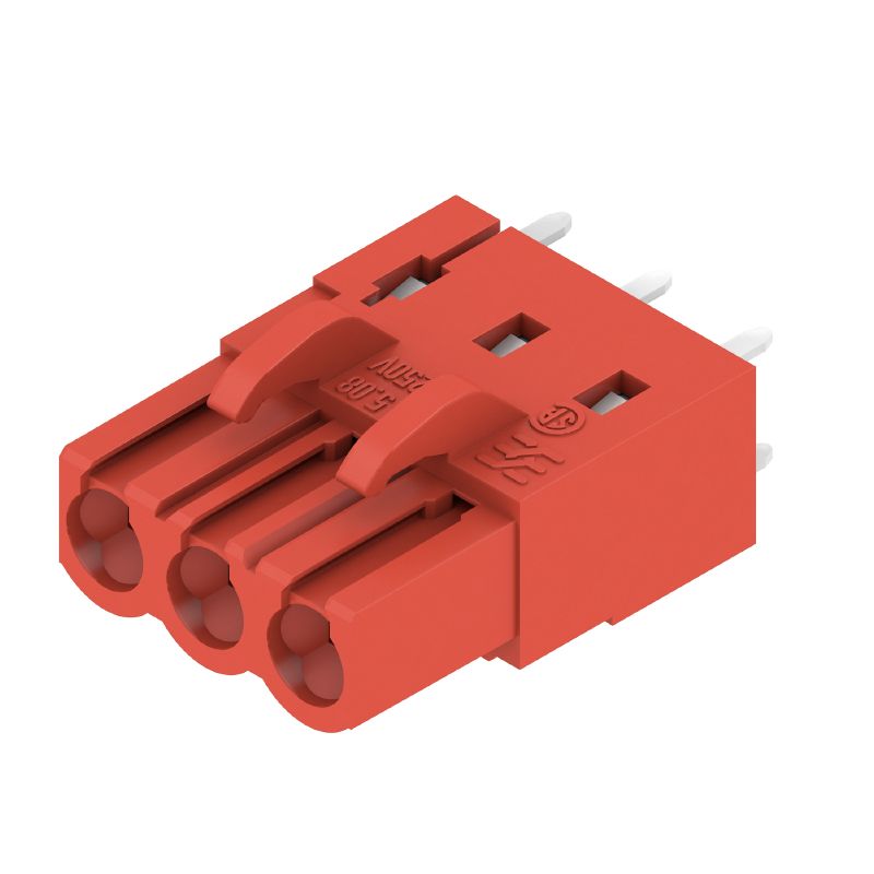 1510920000 - 5.08mm 3-Pole Red PCB Connector, THT Solder, 3.2mm Pins (Pack of 120)