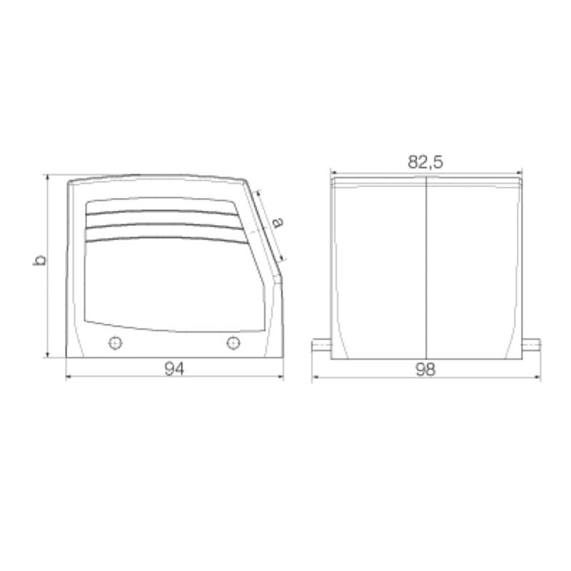 1788400000 - IP65 Enclosure with M32 Cable Entry and Side-Locking Clamp