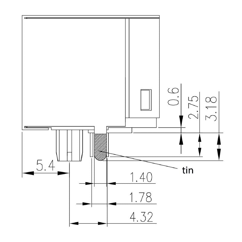 2638490000 - 90° RJ45 Modular Jack for Cat. 5 PCB Connections (Pack of 200)