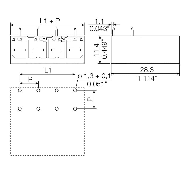 1931330000 - 7.62mm 9-Pole Male PCB Connector with Black Finish (Pack of 24)