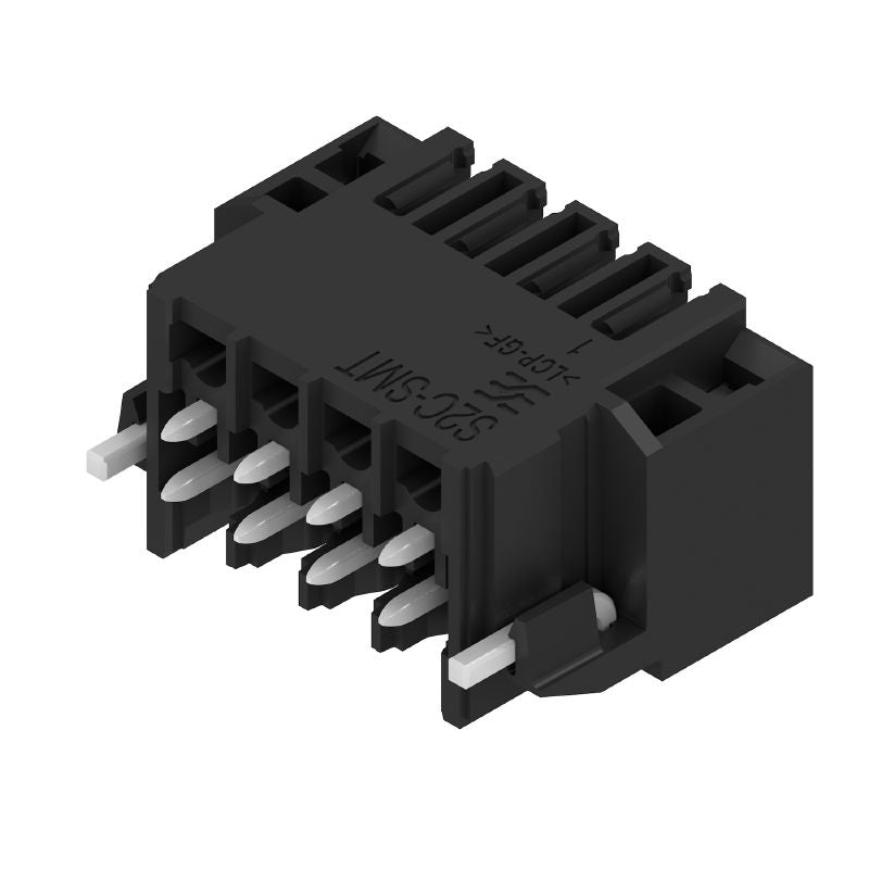 1290620000 - 3.50mm 8-Pole PCB Connector with Solder Flange, Black (Pack of 84)