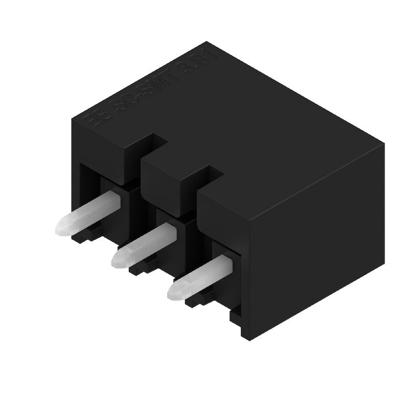 1862940000 - 3-Pole 3.81mm PCB Connector, 180° Angle, Tin-Coated Black (Pack of 50)