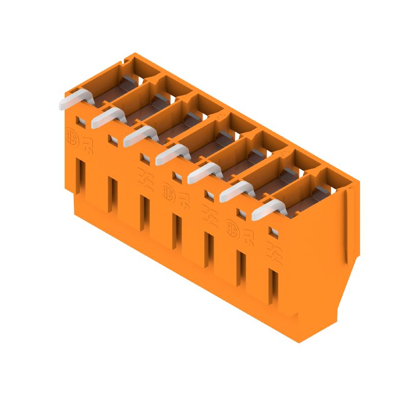 2429550000 - 5.00mm Orange PCB Terminal, 7 Poles, 180° Orientation (Pack of 48)