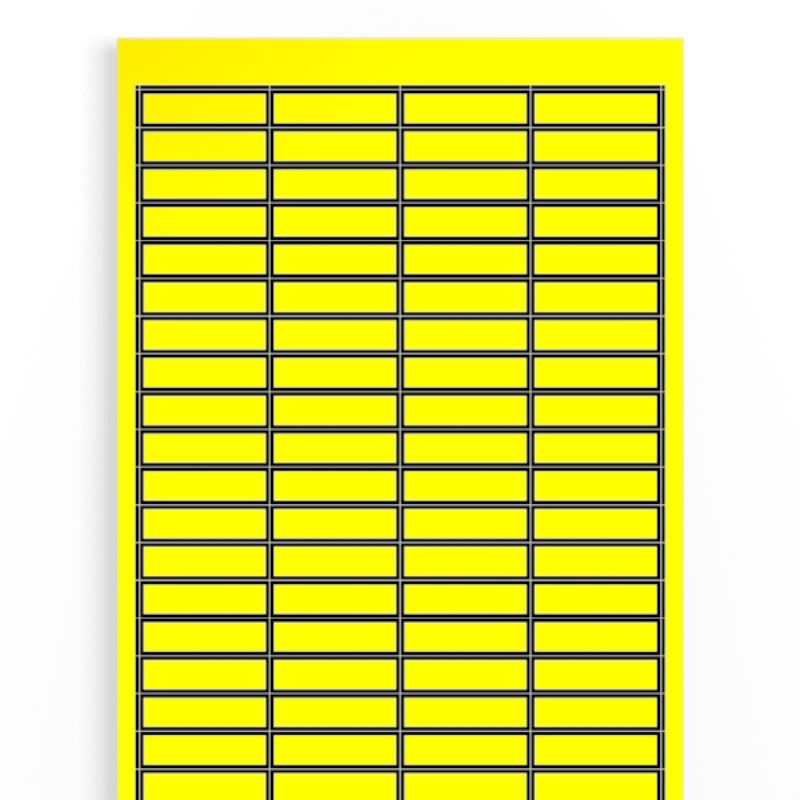 1686200000 - Yellow Self-Adhesive Labels 11mm x 38mm, Pack of 25 (Pack of 25)