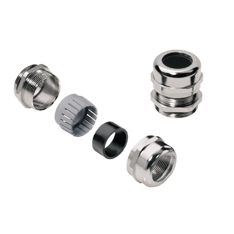1772200000 - Nickel-Plated Brass M12 Cable Gland for 3-6.5mm Cables (Pack of 50)