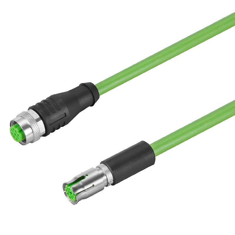 2503540100 - Durable 1m Cat. 5e Cable, 6.5mm Diameter, Female Ends