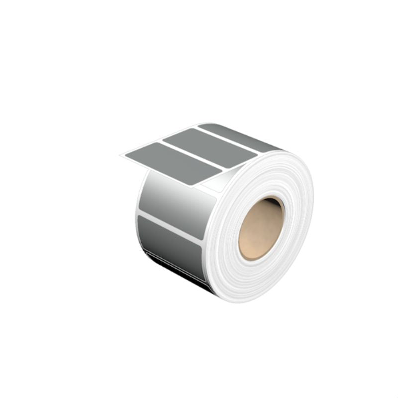 1852540000 - Silver Polyester Device Markers 27mm x 57mm, Self-Adhesive