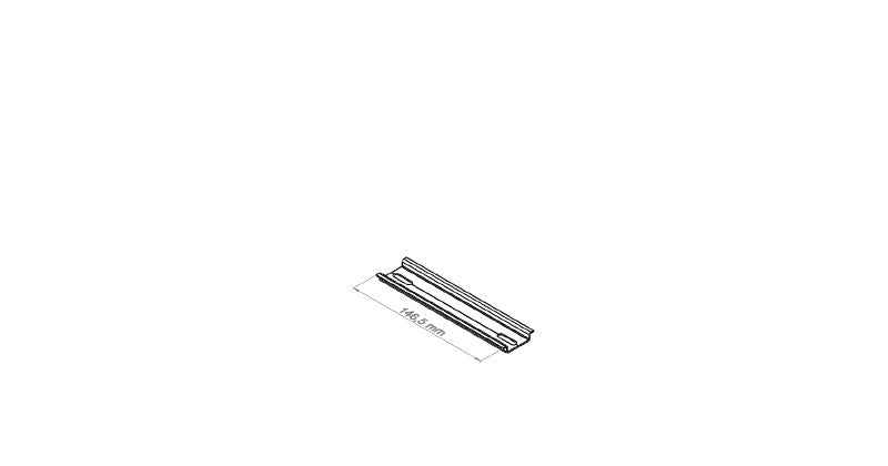 2633510000 - 142mm Galvanized Steel Terminal Rail with Lid & Screws (Pack of 5)