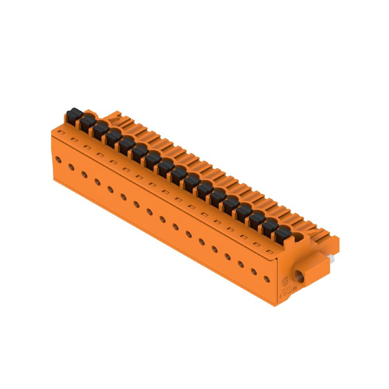 1980800000 - 17-Pin Female PCB Connector, 90° Angle, PUSH IN Connection (Pack of 18)