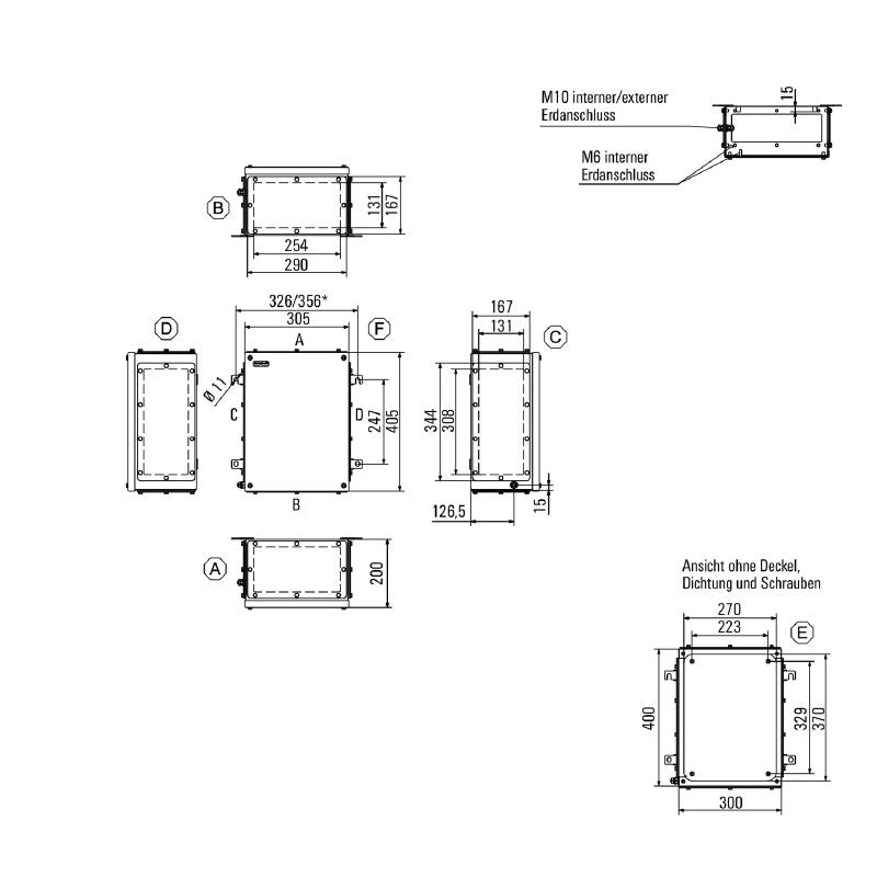 1196080000 - Stainless Steel Terminal Box 400mm x 300mm x 200mm