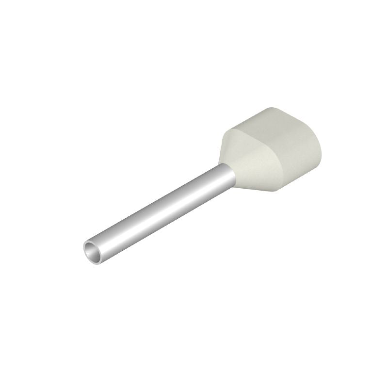 9037400000 - White Twin Wire End Ferrule for Electronics (Pack of 500)
