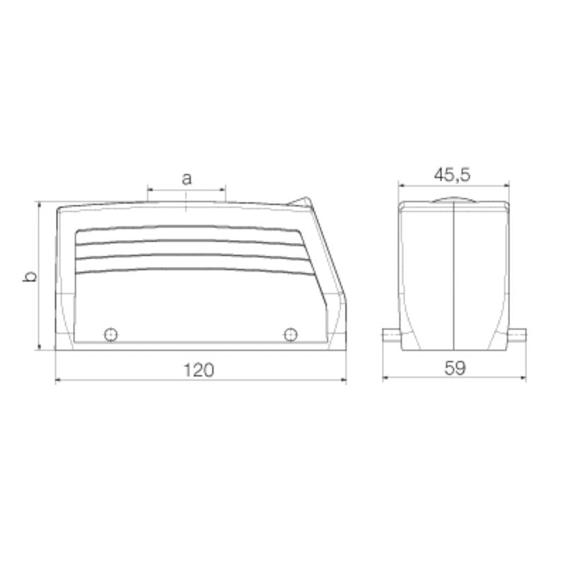 1661440000 - IP65 Rated Diecast Aluminum Cable Entry Box with Secure Clamp
