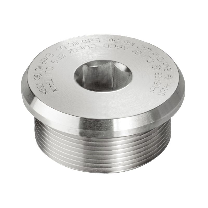 1477890000 - Stainless Steel M32 Blanking Plug, 21mm Length, High Pressure (Pack of 10)