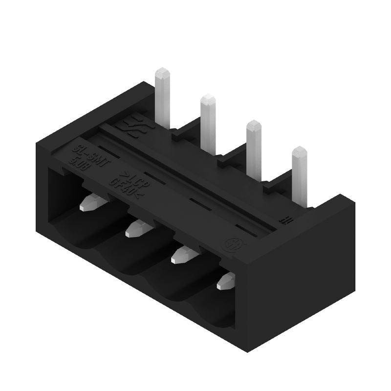 1877510000 - 5.08mm 4-Pole Black PCB Connector with 270° Angle (Pack of 100)