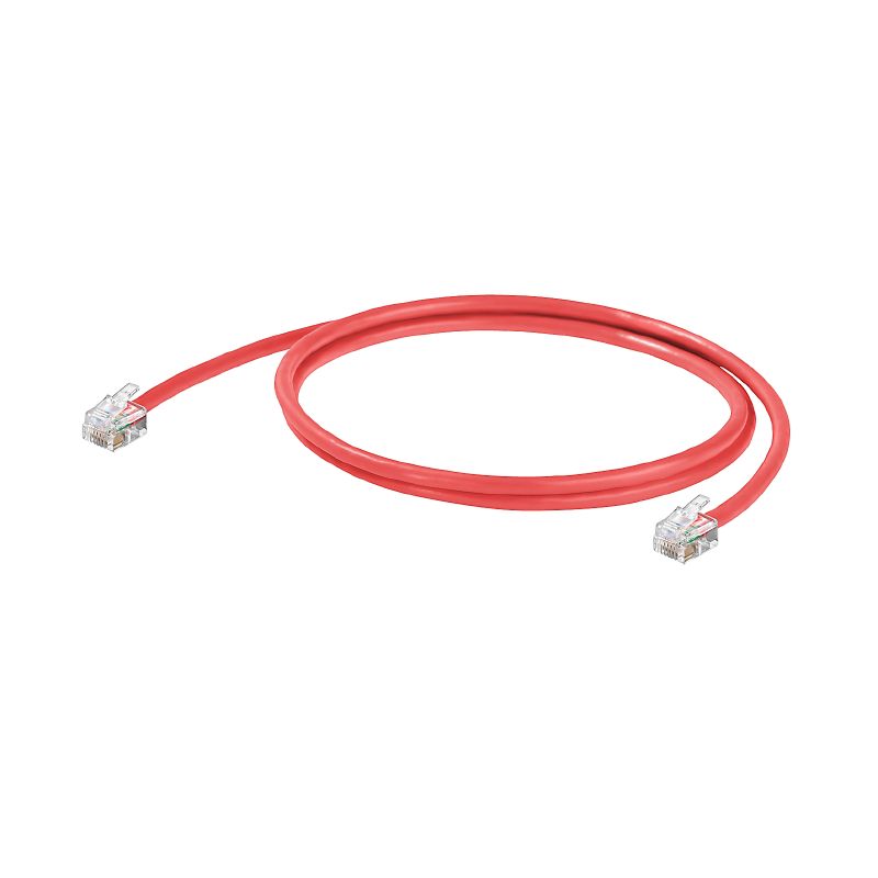 2860910009 - 0.9m RJ12 Cat.3 Patch Cable, LSZH, 6kV Rated