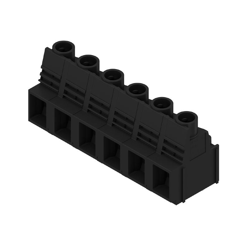 2014590000 - 12.70mm PCB Terminals, 6 Poles, Black Solder Pins (Pack of 20)