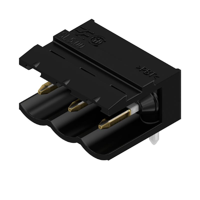 1394800000 - 5mm Pitch Gold-Plated PCB Male Connector, 3-Pole THT Solder (Pack of 100)