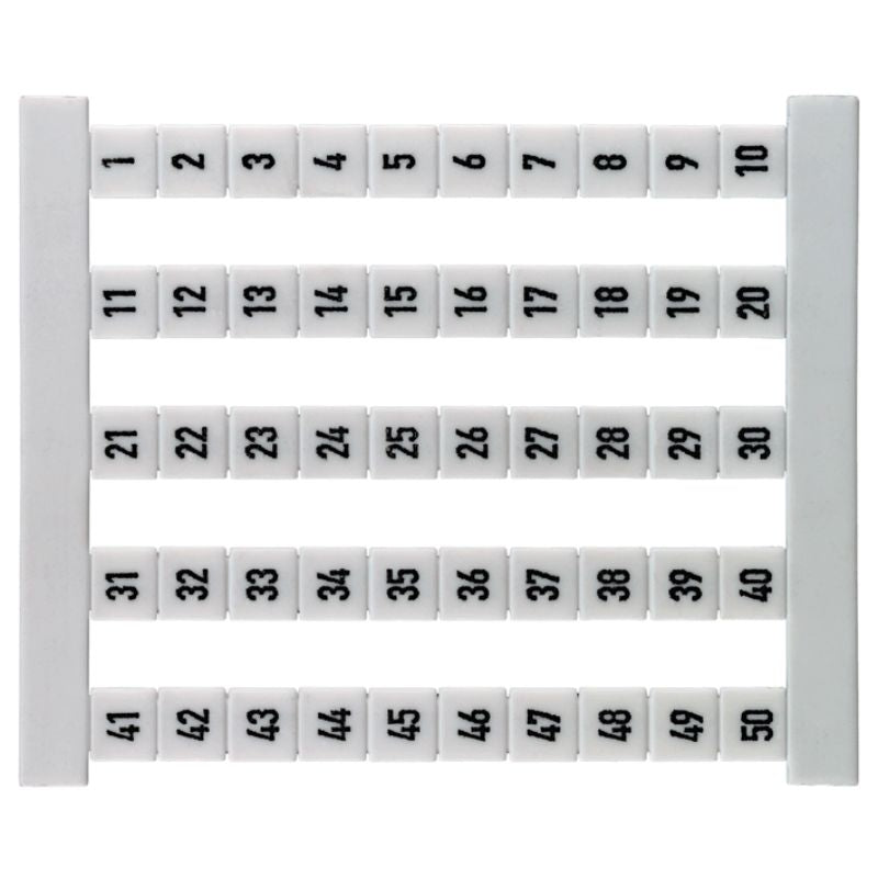 0473560001 - Weidmueller 5x5mm Terminal Marker, RoHS Compliant, White (Pack of 500)