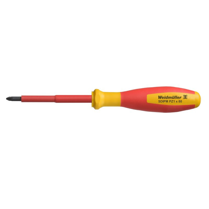 2749940000 - VDE Insulated 80mm Pozidrive Screwdriver, Size 1