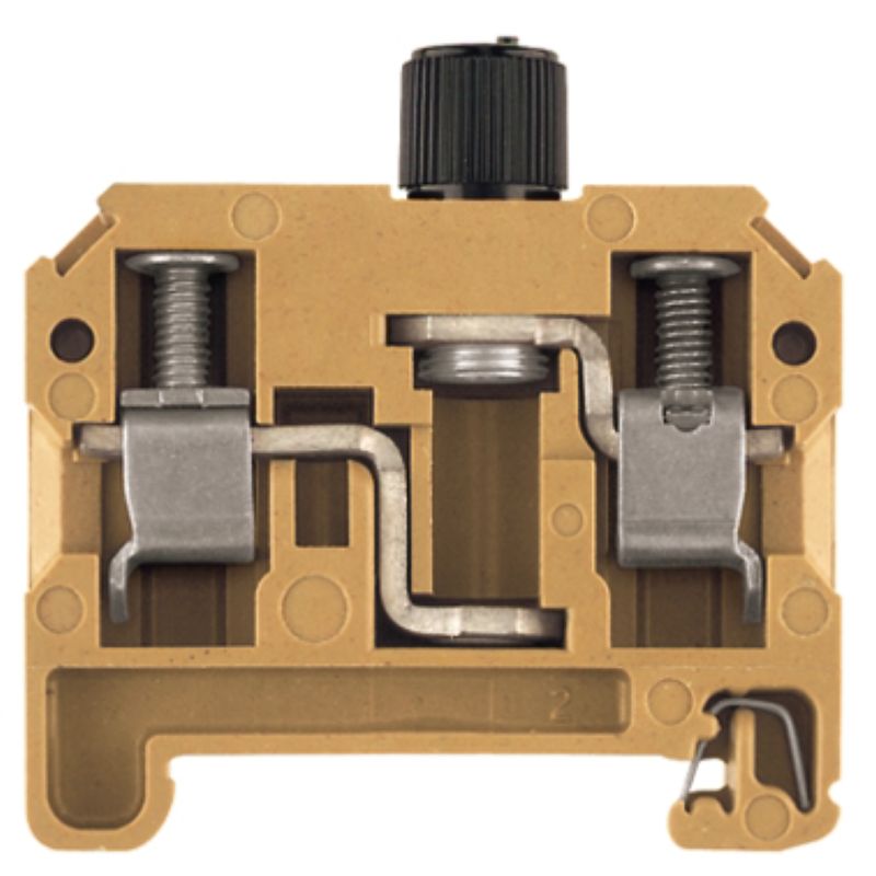 0667520000 - Yellow Fuse Terminal, 10mm², 2 Connections, 10A 500V (Pack of 20)