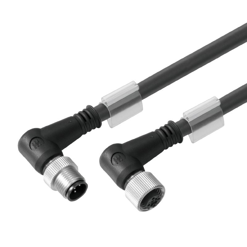 1059720300 - 3m Shielded M12 Connecting Cable, 90-Degree Connectors, 3 Poles