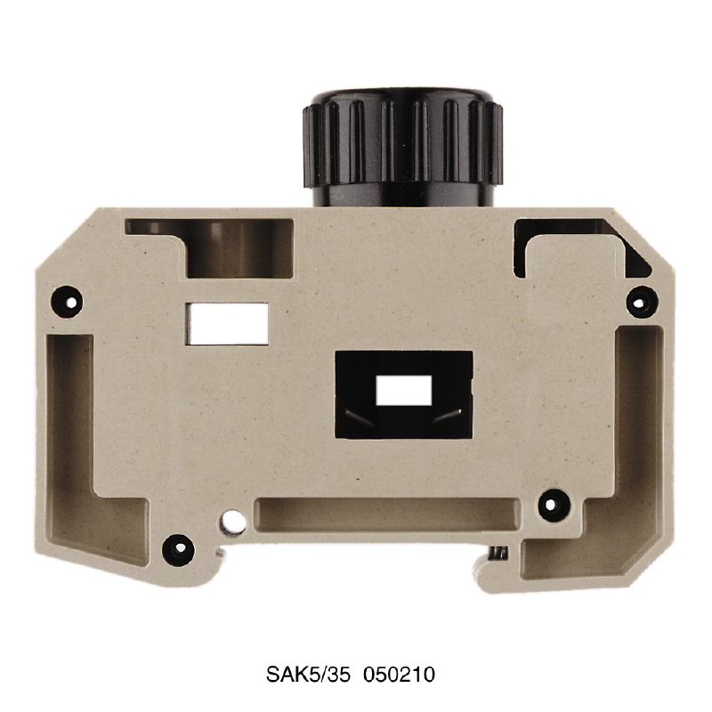 0502100000 - Dark Beige Fuse Terminal for TS 35 Rail, 63A, 16mm² (Pack of 20)