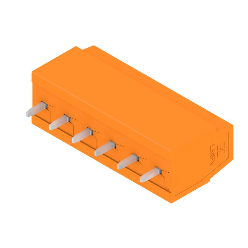 2786570000 - 5.00mm Pitch Orange Terminal, 6 Poles, 90° Angle (Pack of 128)