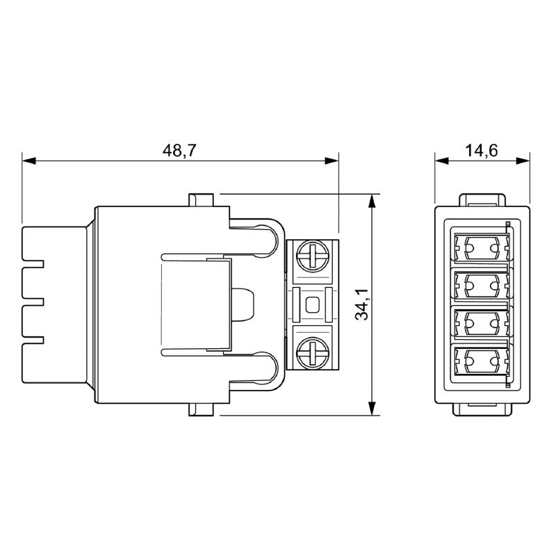 2748530000 - 8-Pole Crimp Data Module for 50V 5A Applications